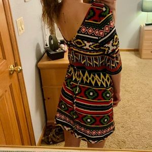 Francesca’s Colorful Geometric Dress
